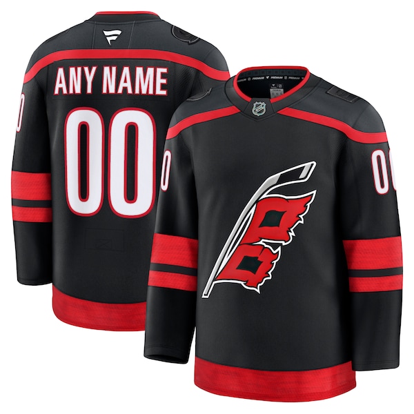 Carolina Hurricanes  Home Premium Custom Jersey - Black/Red/White