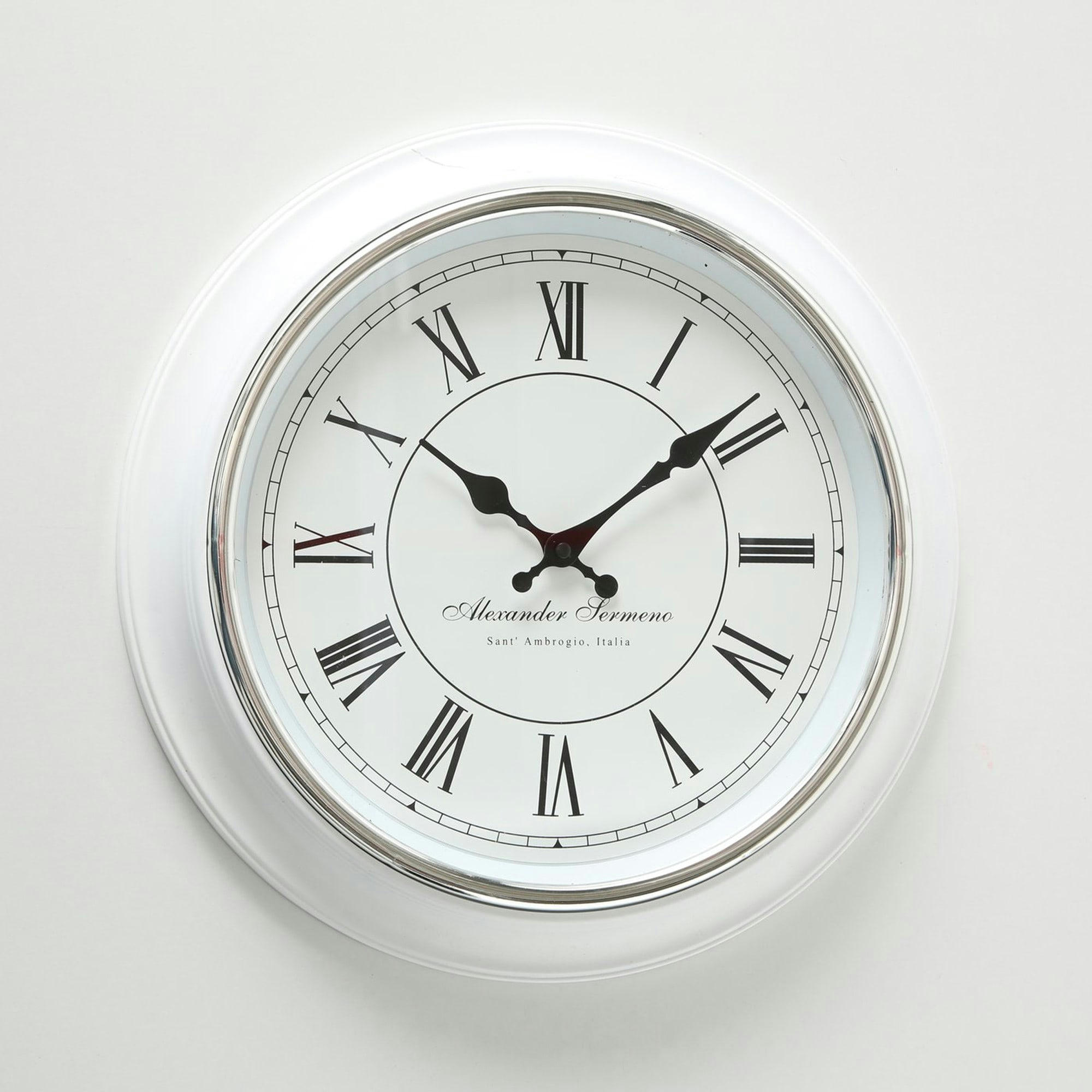- Horloge murale ronde blanche chiffres romains d40cm