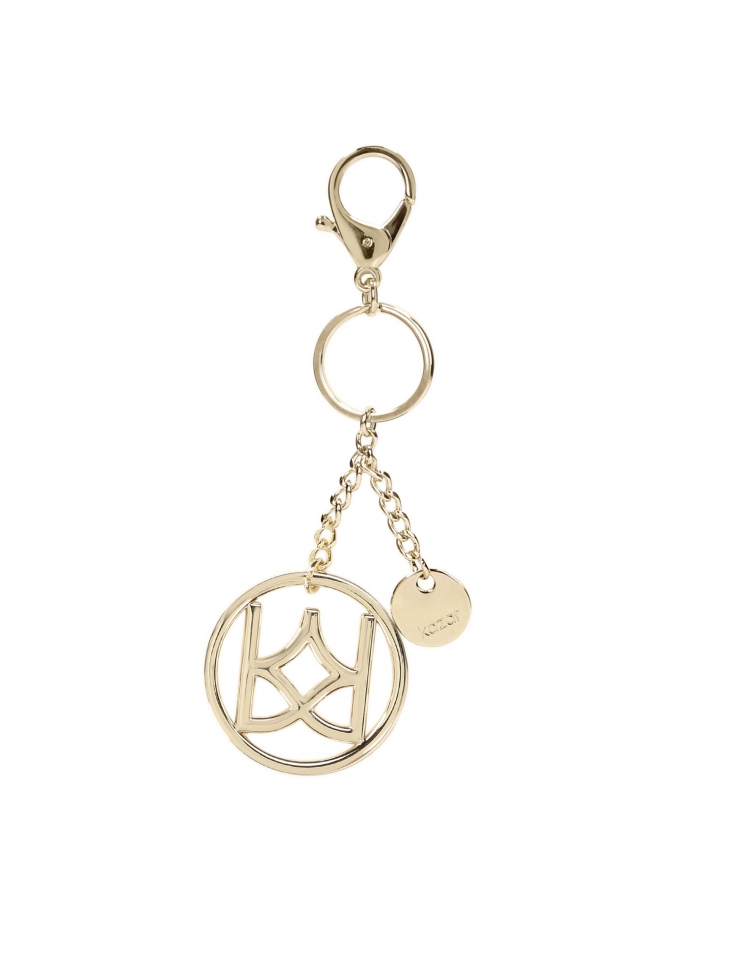 Ladies' golden key ring