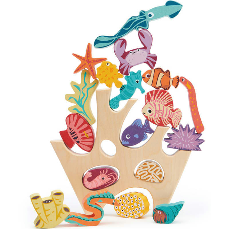 - Récif de corail en bois à empiler