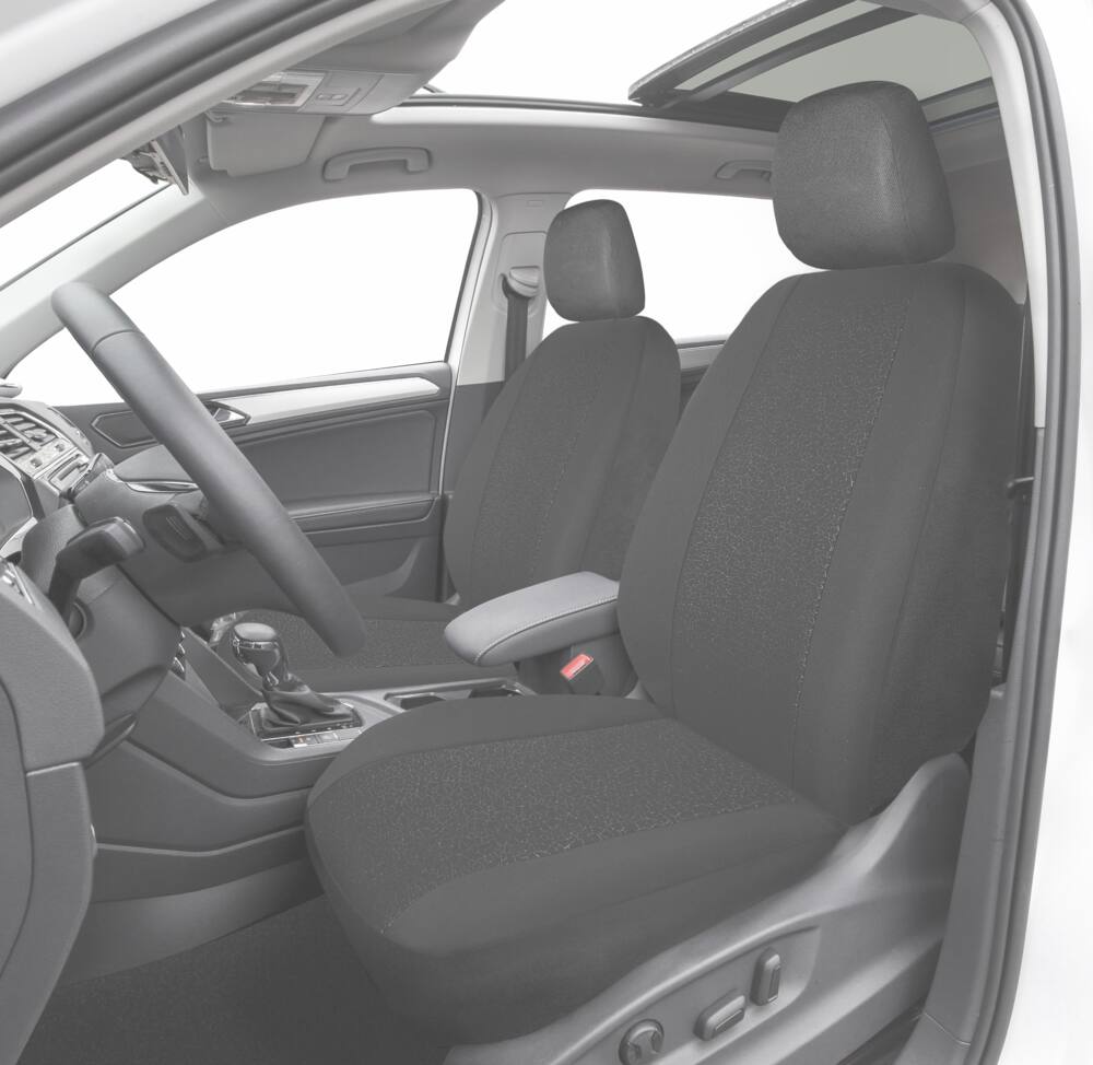 AutoTrends Jacquard Seat Cover, Black, 2-pk