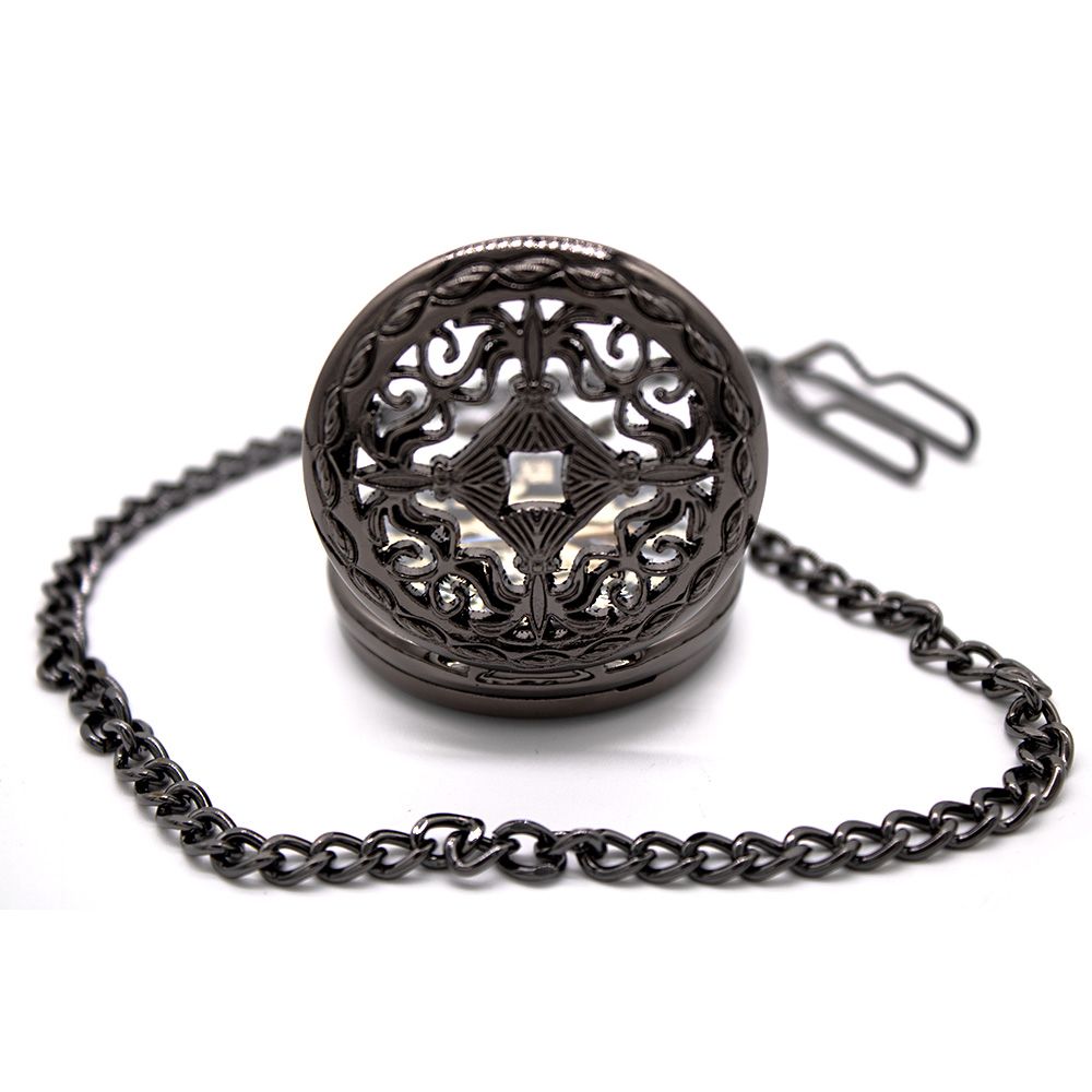 Infinity Leather Vintage Mechanical Skeleton Brass Pocket Watch