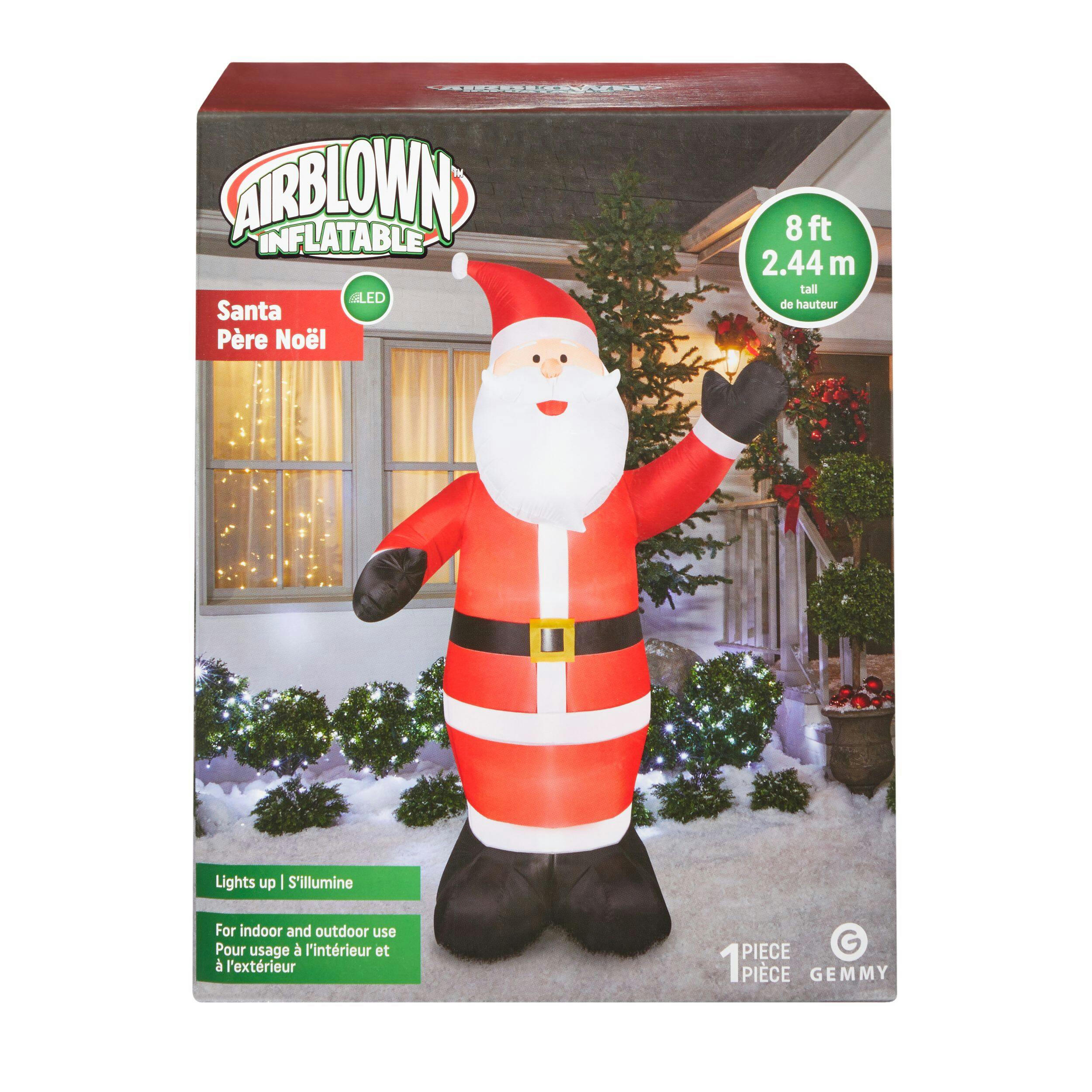 Gemmy Airblown® Santa Christmas Decoration, 8-ft
