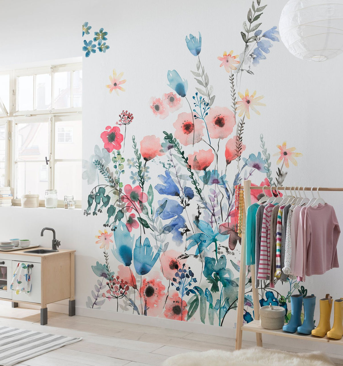 Komar fotobehang bloemen multicolor - 200 x 250 cm - 610008