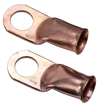 MotoMaster Copper Battery Cable Ends/Terminal Lugs/Ring Terminals, 1-Gauge, 3/8-in Stud