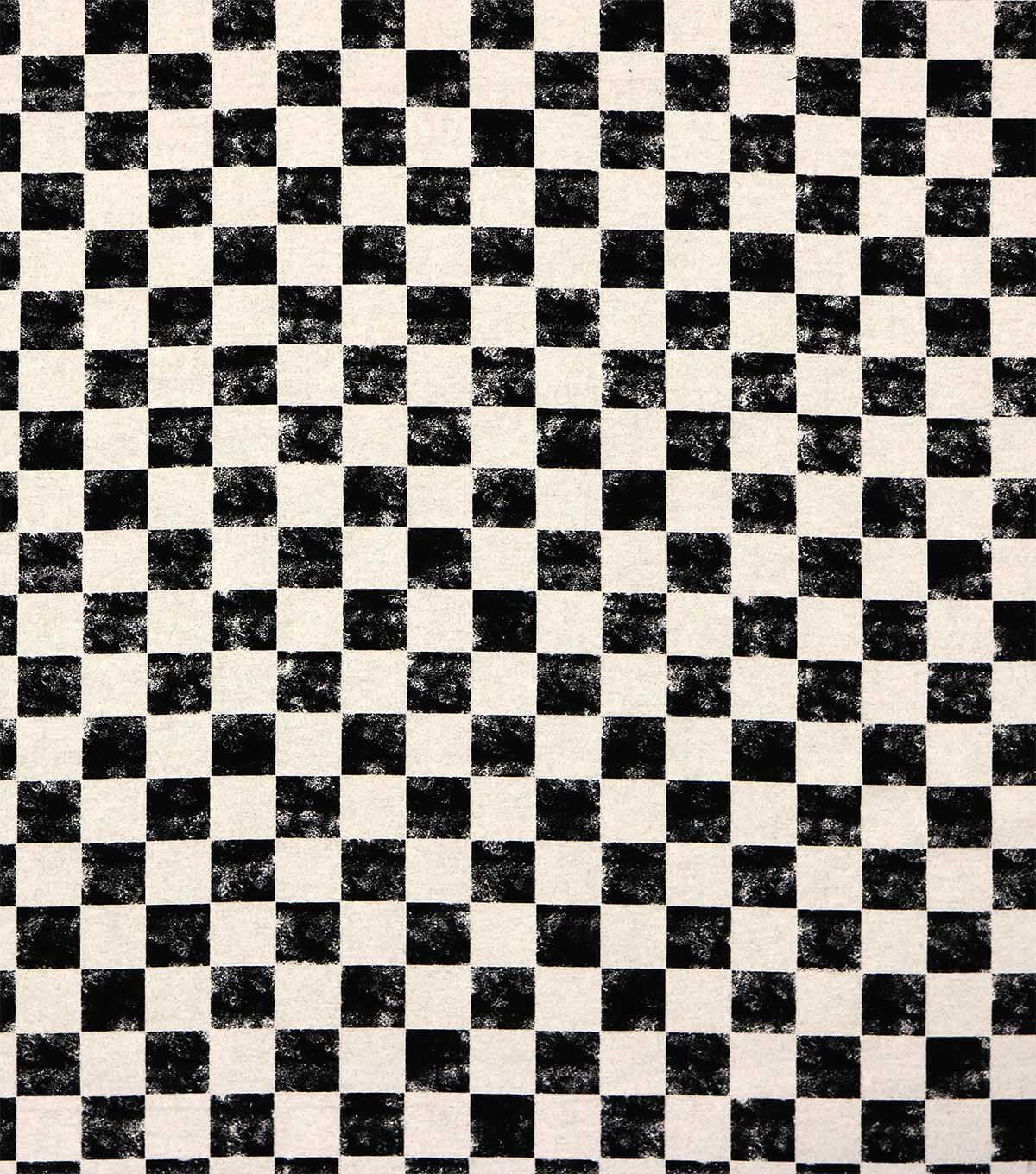 Black & White Checkerboard Super Snuggle Flannel Fabric