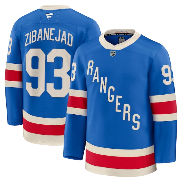 Mika Zibanejad New York Rangers  Centennial Premium Jersey - Blue