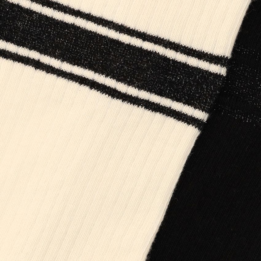 Manfield 2-pack zwarte en off white sokken