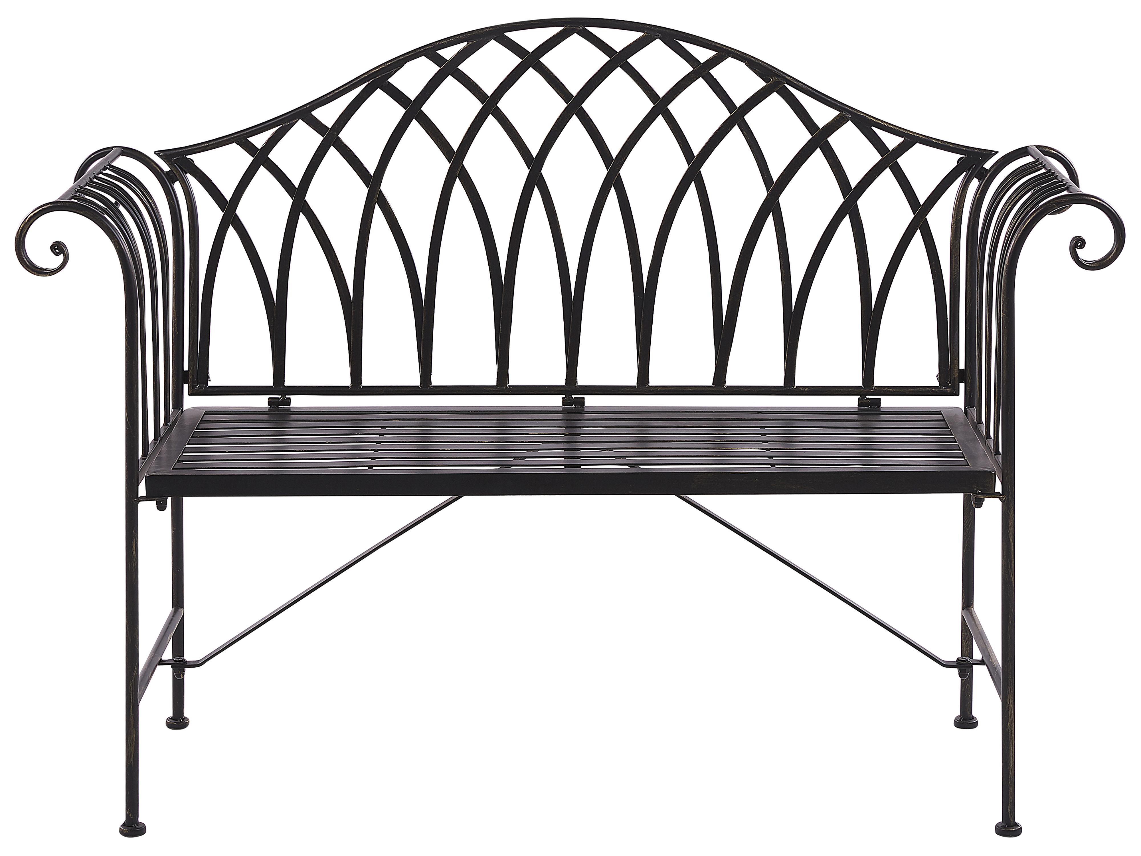 Garden Bench MILAZZO 130 cm Metal Black
