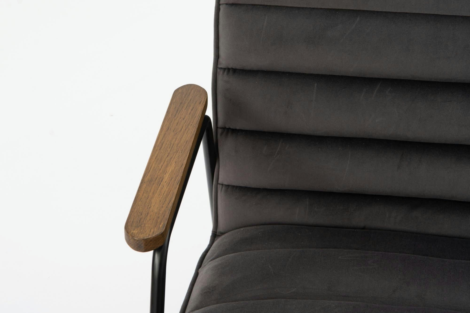 LISBOA - Canapé 2 places relax en velours et métal