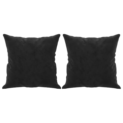 NNEVL 2-Seater Sofa with Throw Pillows Black 120 cm Velvet