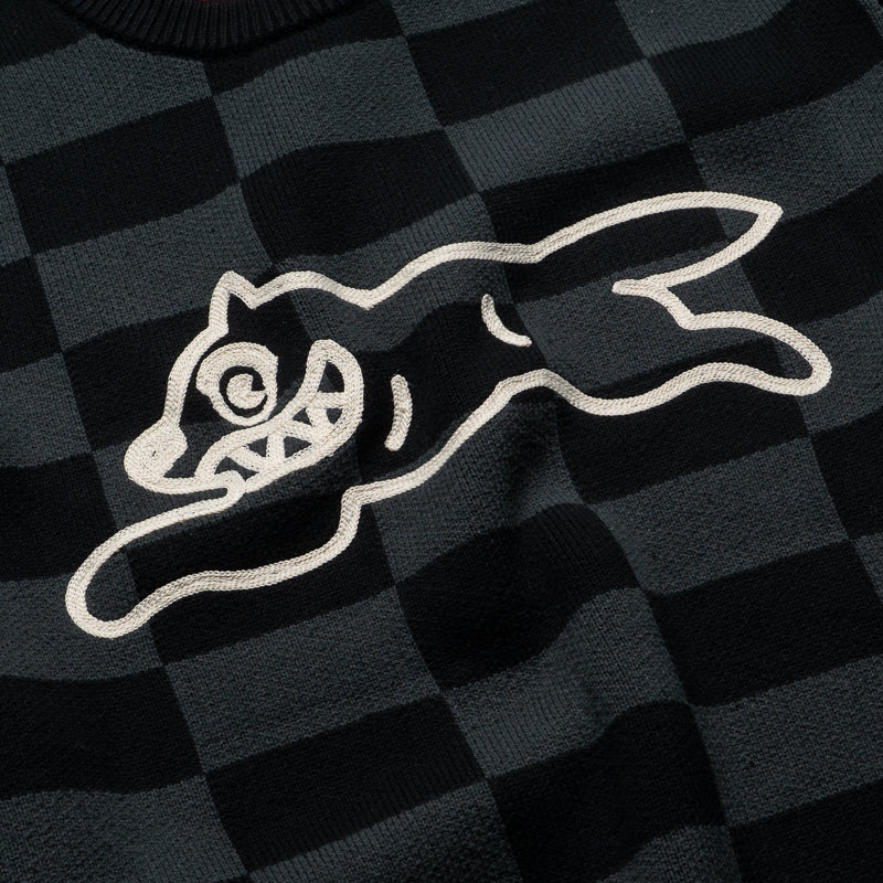 Ice Cream Check Sweater - Black