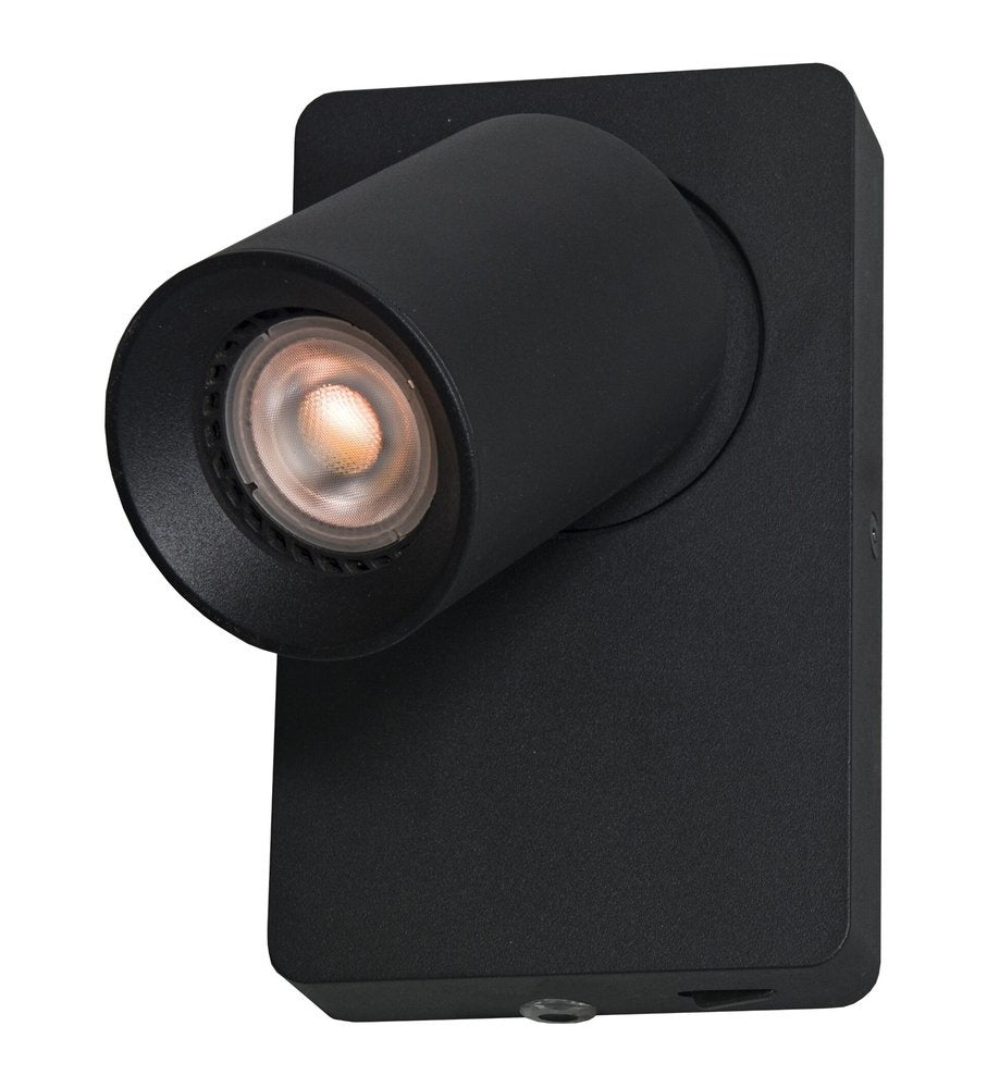Artdelight wandlamp Megano - 1 lichts - 12 x 16  cm - zwart