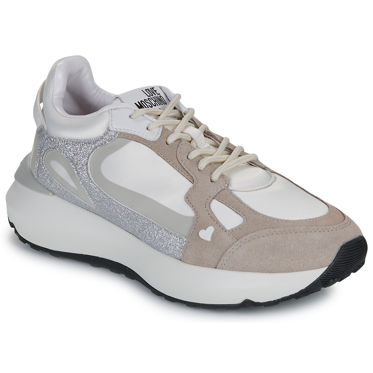 Love Moschino - SPEED LOVE - White / Taupe / Silver