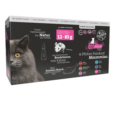 catz finefood Purrrr Pouches Mixed Pack 12 x 80/85g