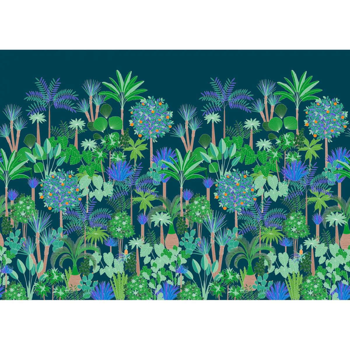 PITAYA - Papier peint panoramique motif imprimé Vert 384x275cm