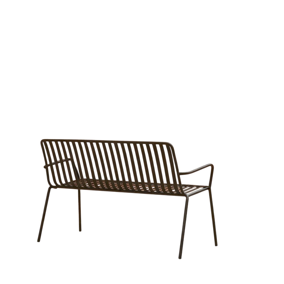 Tikamoon - Gaby 2-zits tuinbank van zwart metaal