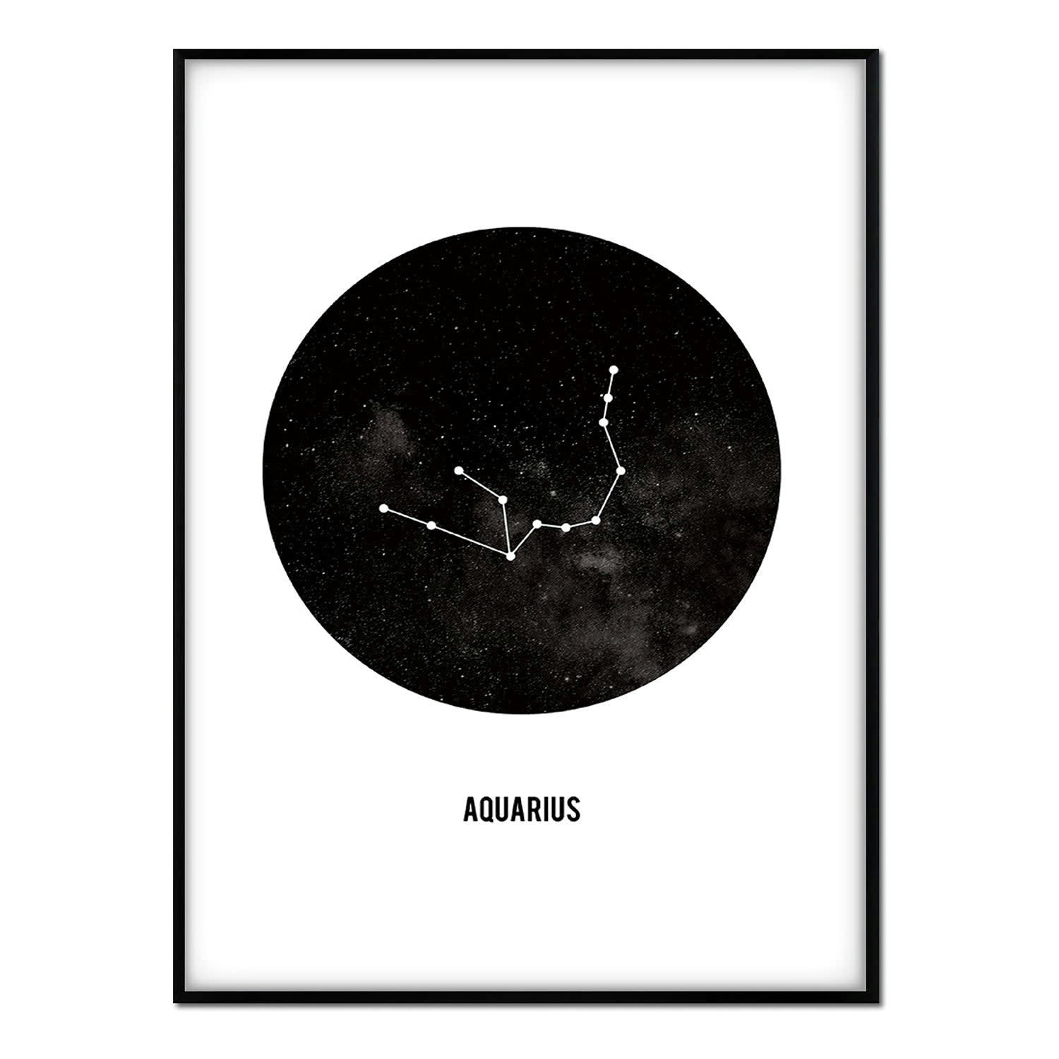 TEXTO - Affiche avec cadre noir - Aquarium - 30x40