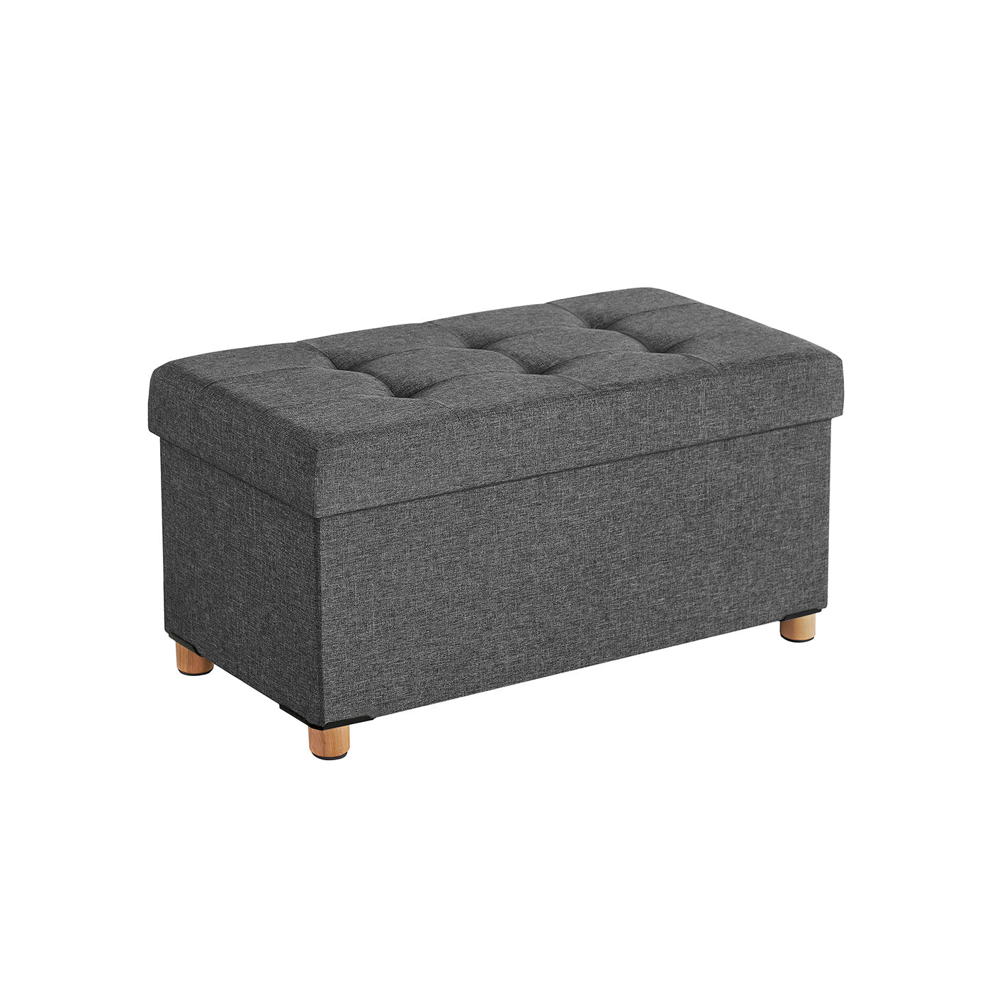 Banc de rangement rembourré pliable