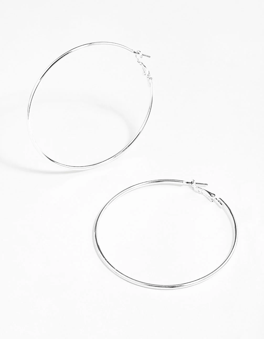 Silver Classic Medium Hoop Earrings