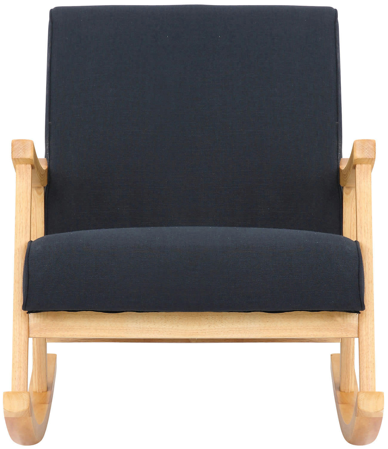 MORELIA - Chaise à bascule avec accoudoirs et assise en tissu Noir