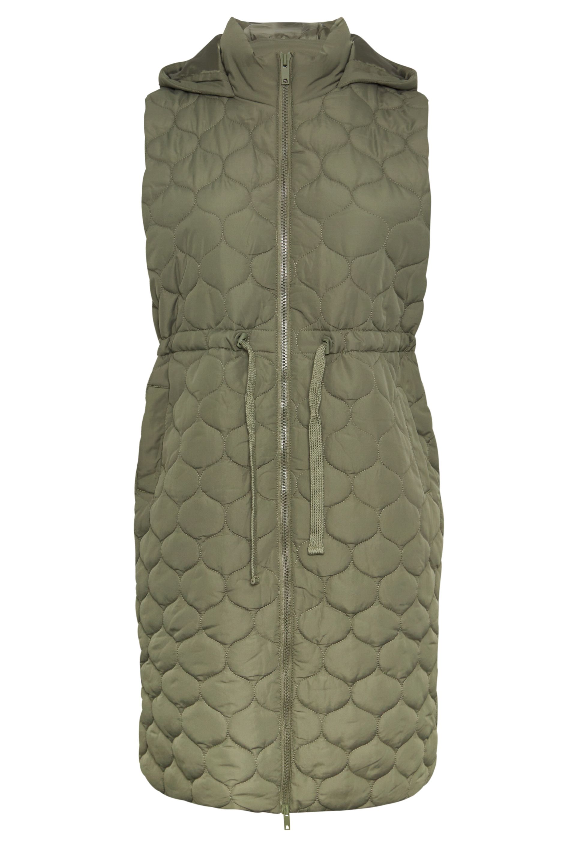 Yours Womens Plus Size Quilted Longline Gilet