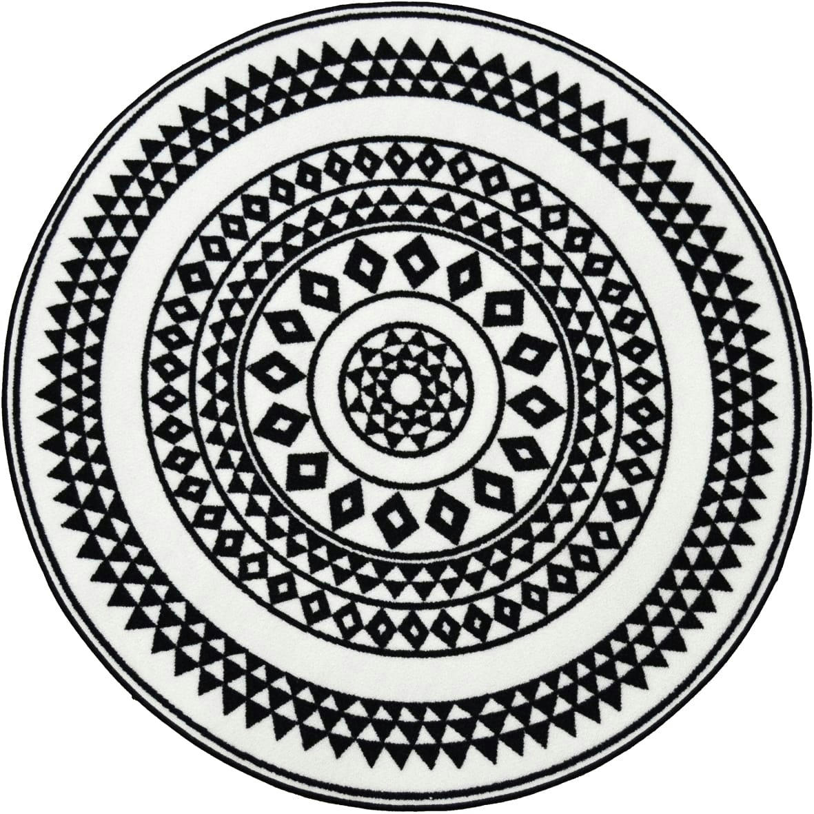 UTOPIA - Tapis carreaux de ciment noir - 100x100