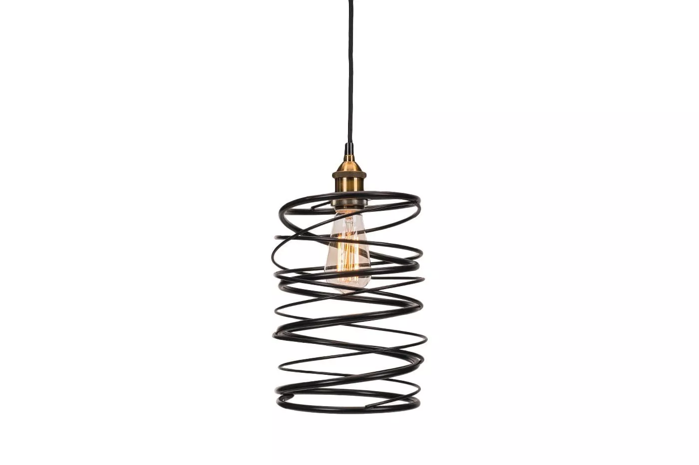 Lampa Wisząca Spiralna BRULI Sprężyna Sufitowa Loft