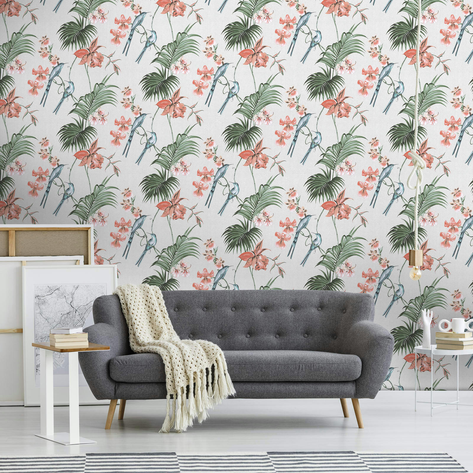 - papier peint oiseaux utopia multicolore 1005x52cm