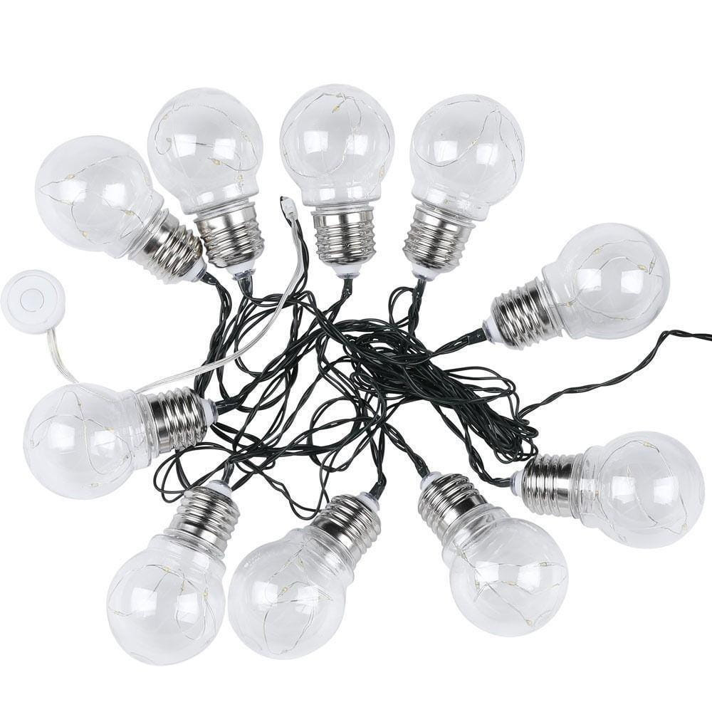 Girlanda Ogrodowa Solarna LED V-TAC 5 metrów 10 żarówek Filament 100lm