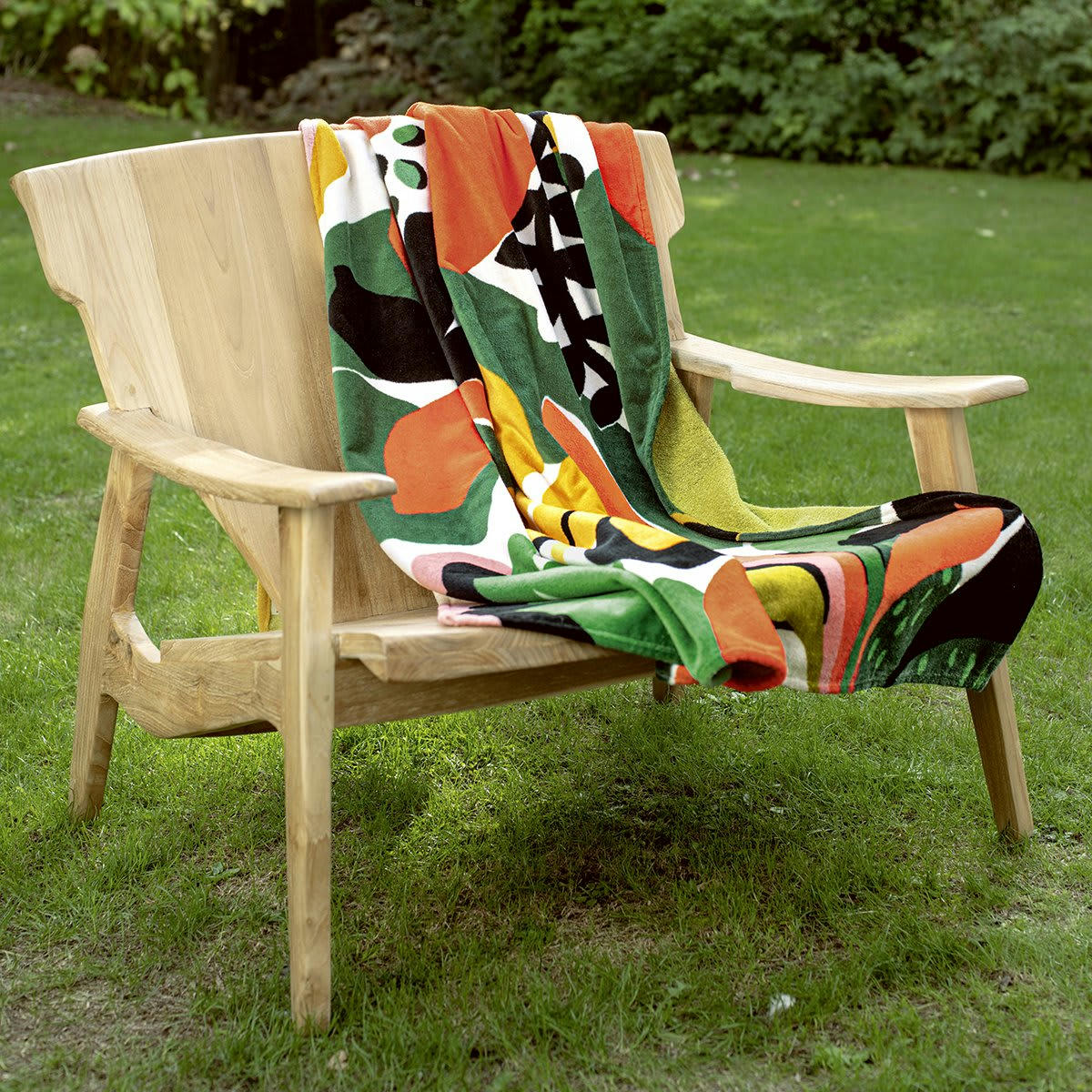 TIJUCA - Drap de plage coton vert foncé 100x170 cm