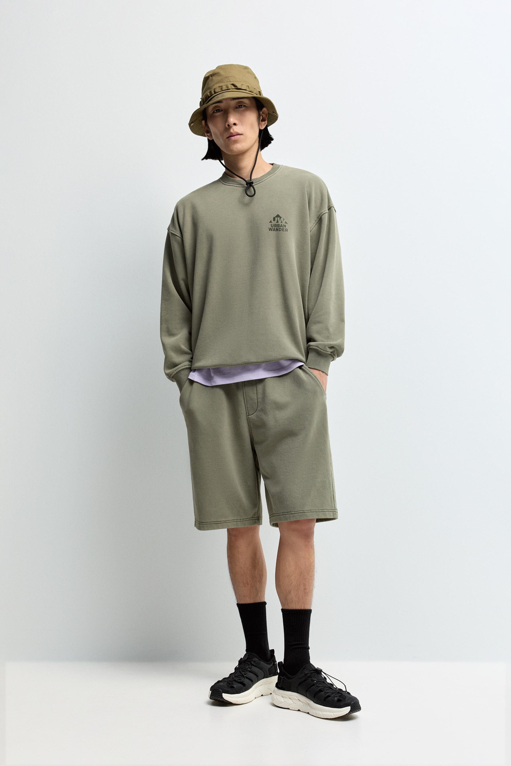 Sudadera estampados efecto lavado