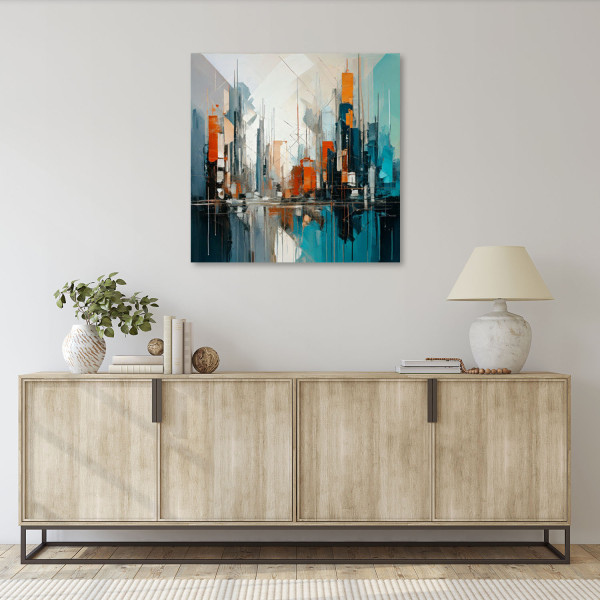 Feeby Obraz do sypialni, Abstrakcyjne Miasto Architektura 30x30