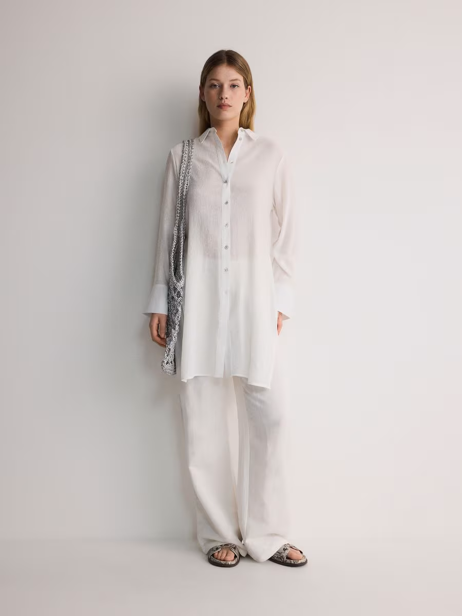 Longline Viscose Shirt