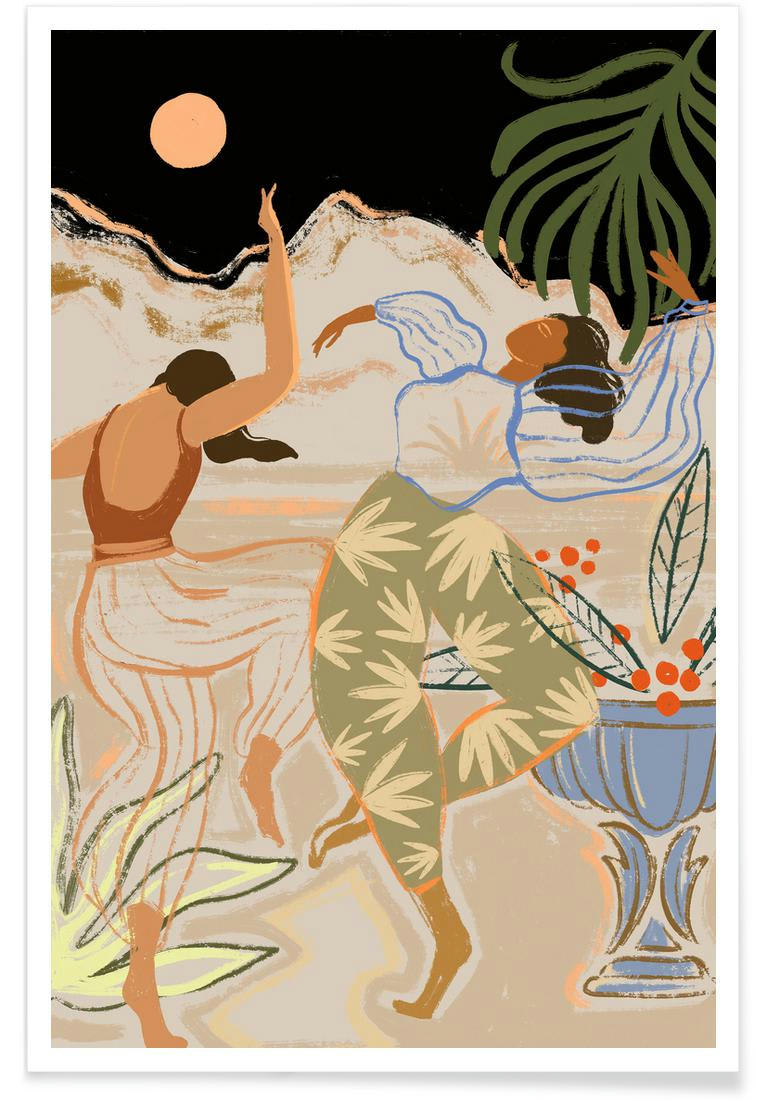 DANCE UNDER THE MOONLIGHT - Affiche multicolore