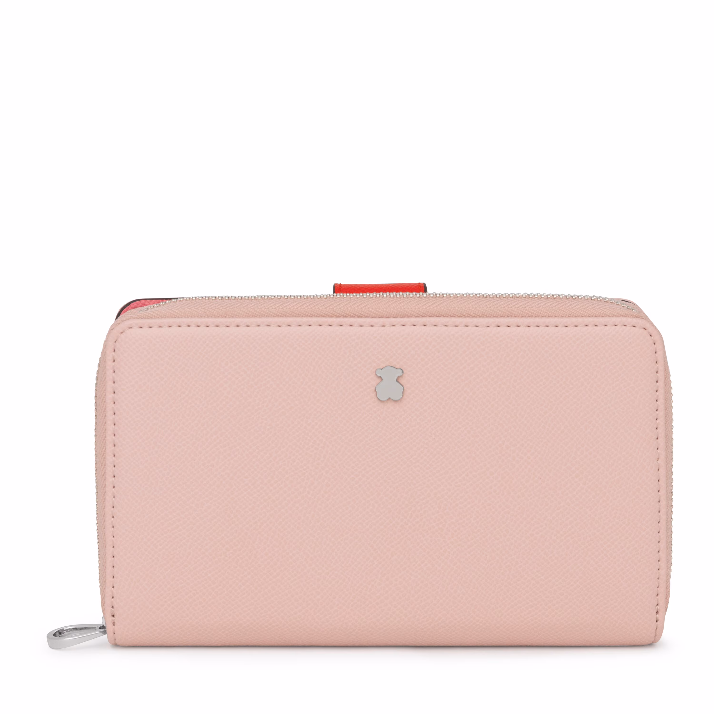 Billetera mediana New Dubai rosa y beige