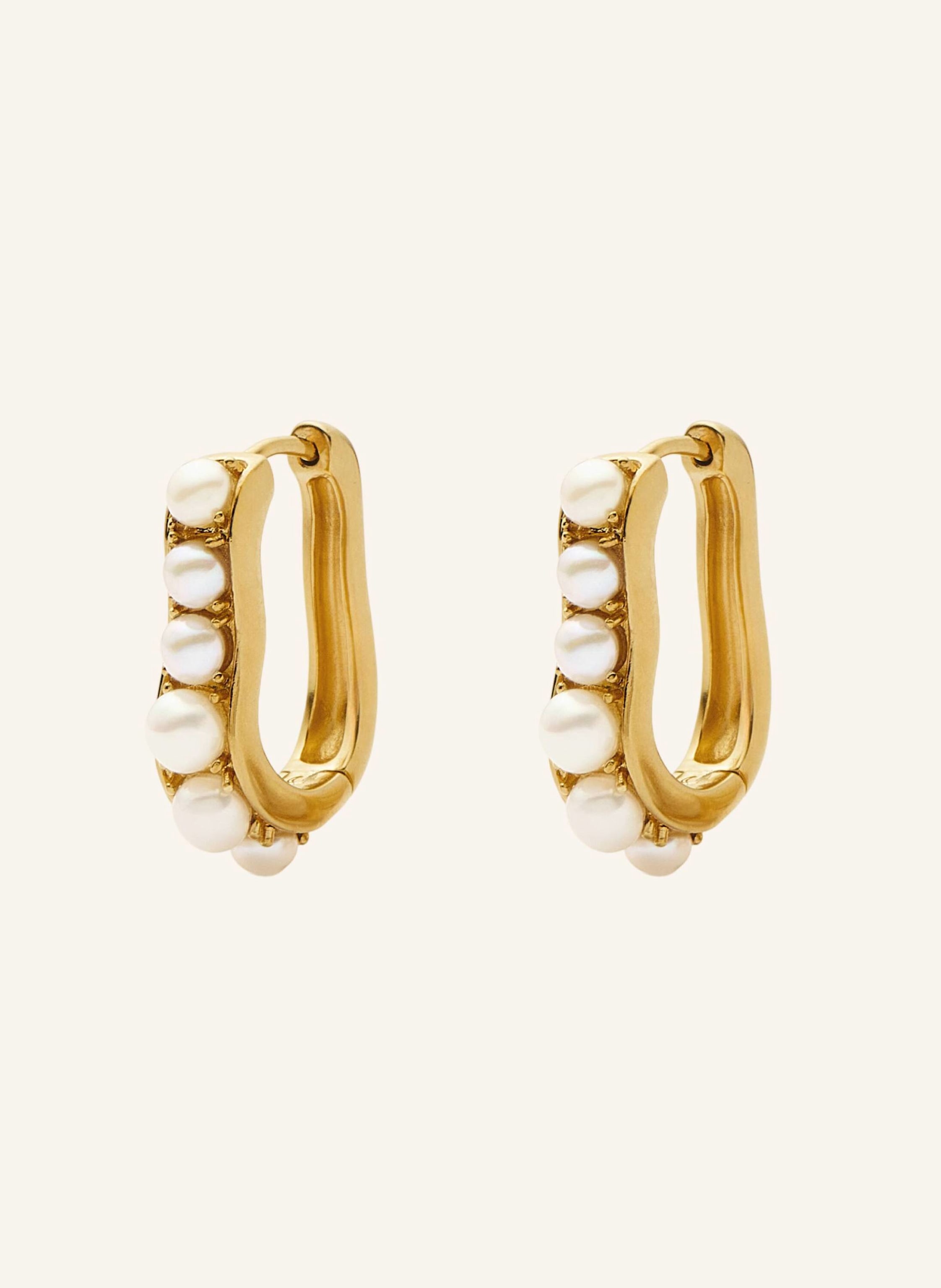 MISSOMA Creolen PEARL WAVE SMALL HOOP EARRINGS by GLAMBOU