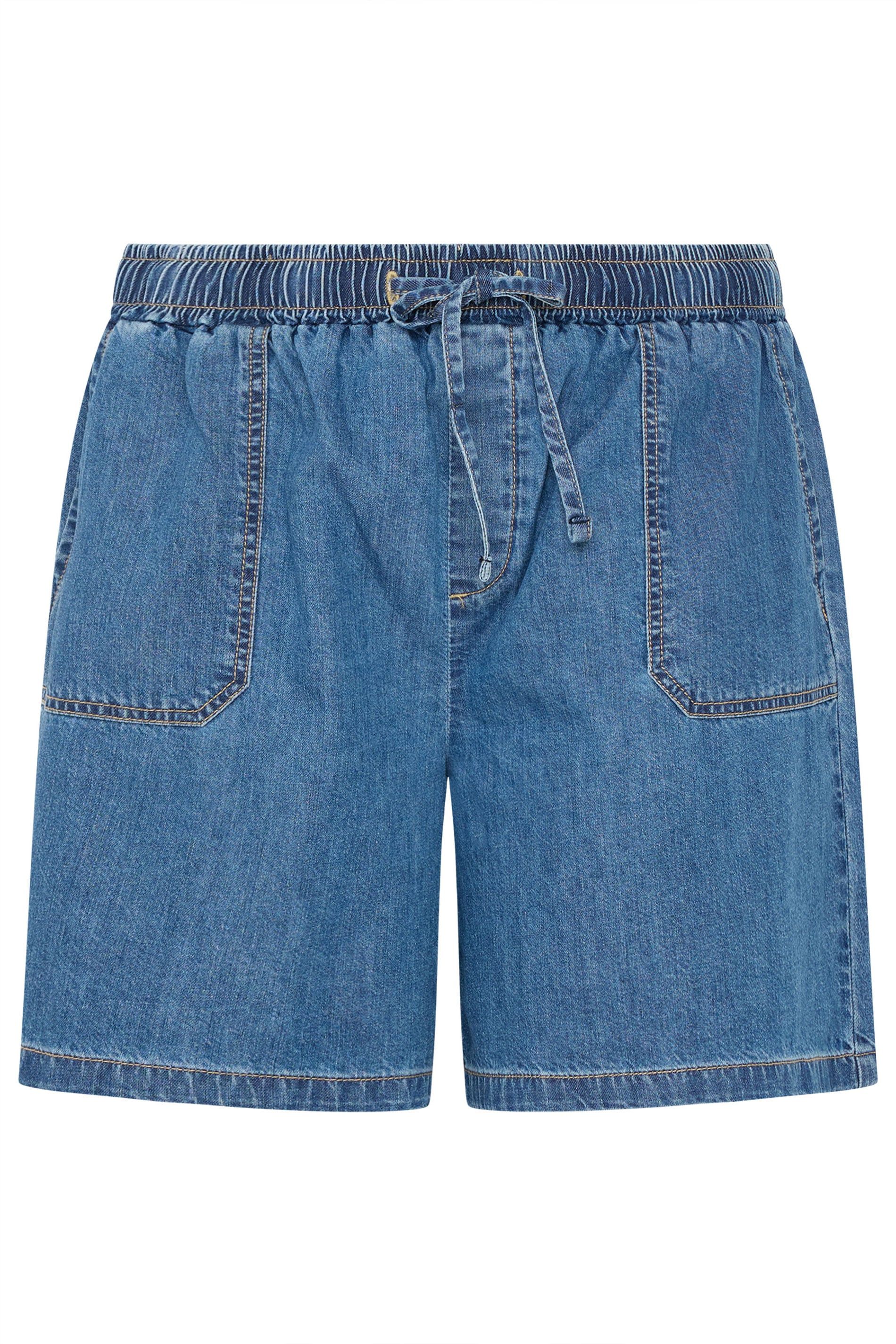 Yours Denim Tie Waist Shorts
