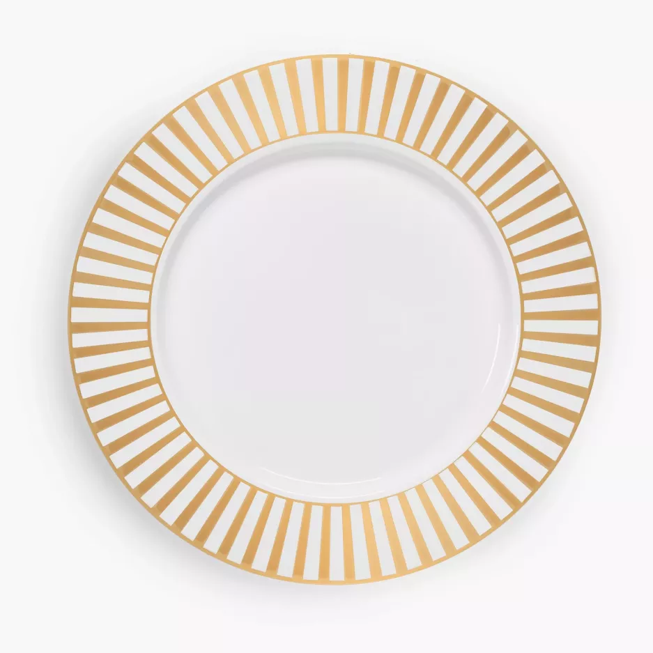 Talerz obiadowy DUKA GOLD 26.5 cm porcelanowy