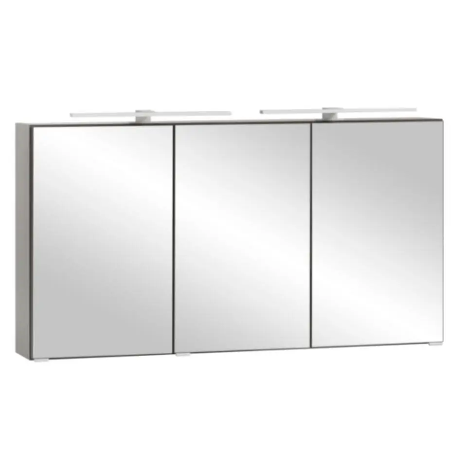 Spiegelkast Vikas 120cm 3 deuren met verlichting - eik