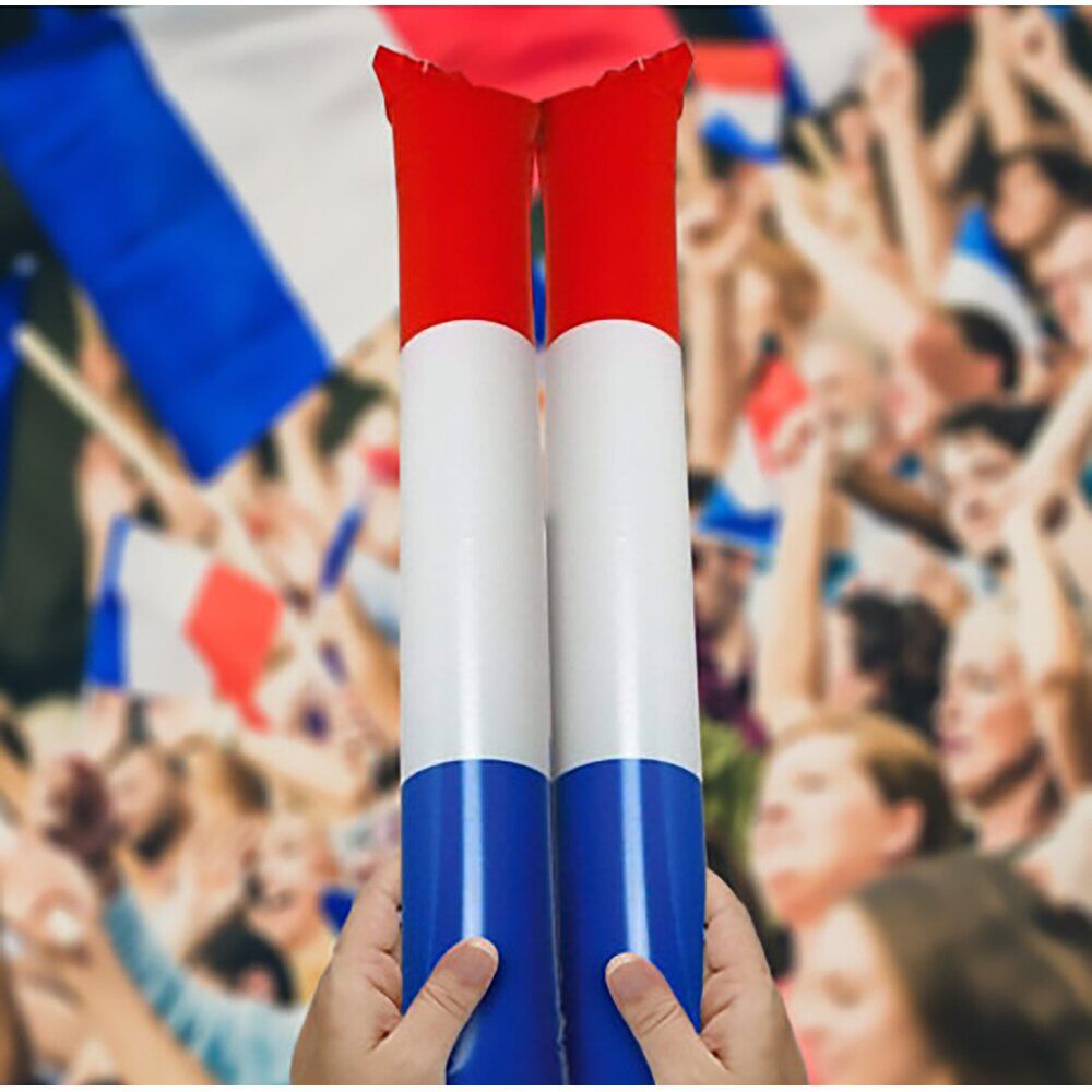 Bâtonnet clap clap Cocorico x2 bleu blanc rouge L60cm