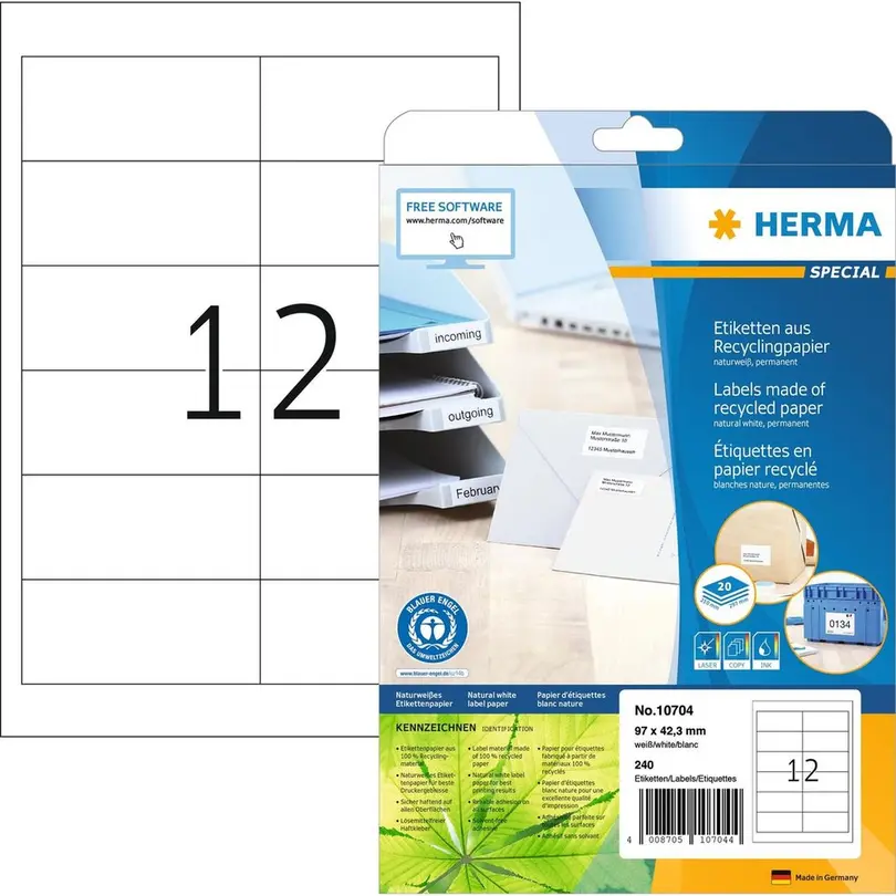 Etiketten 20er-Set Herma