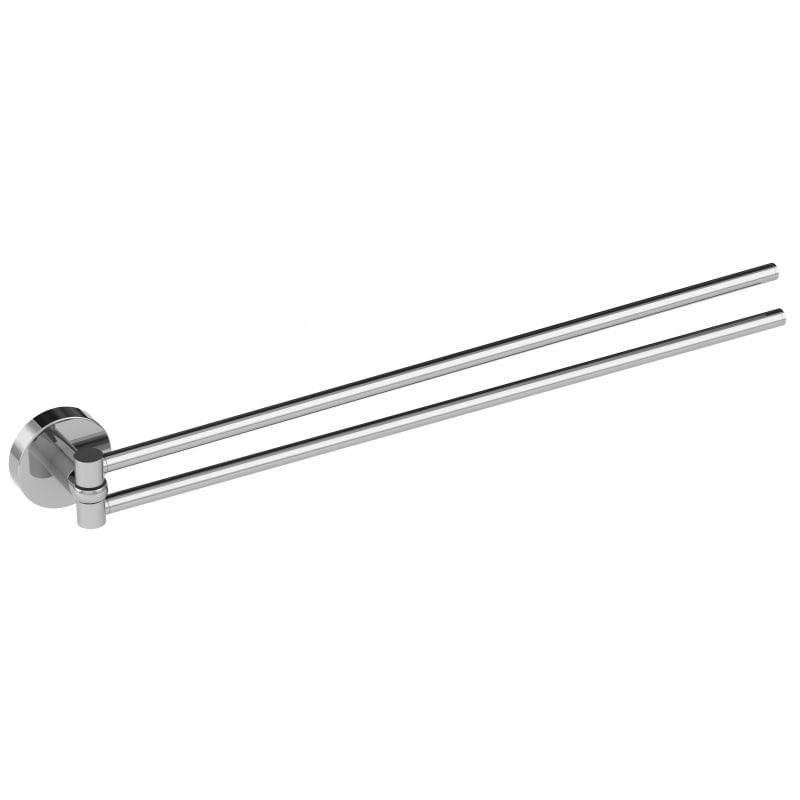 COPERBLINK - Porte-serviette chromé double à fixer L45cm
