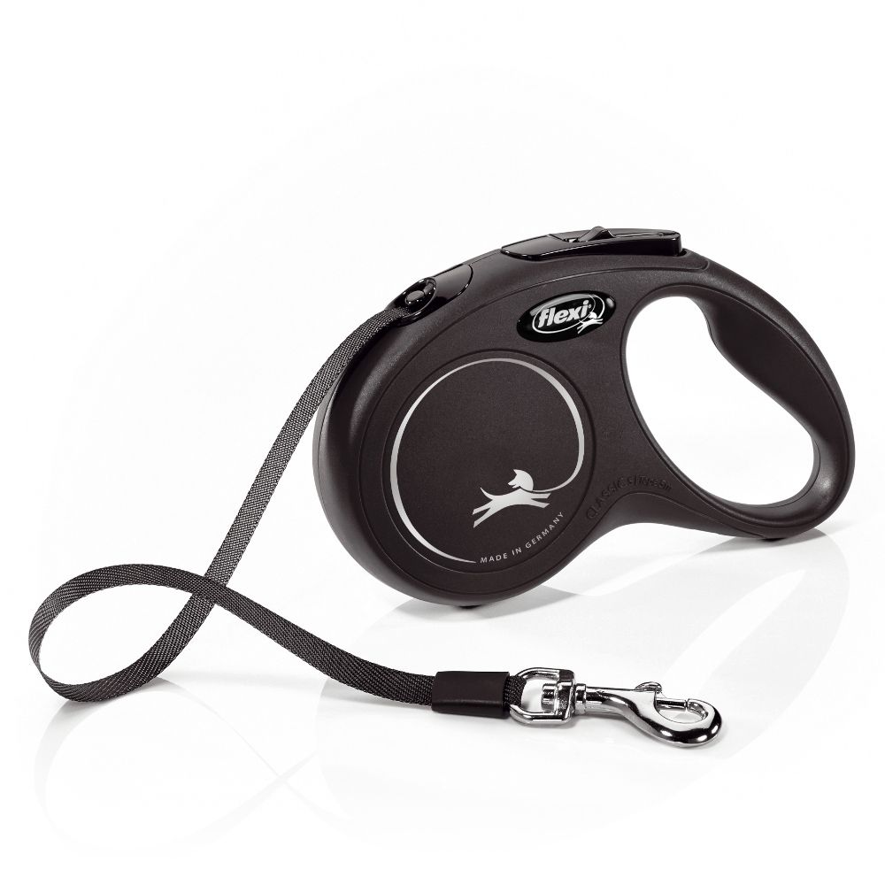 flexi Classic Harness Leash - Black - 5m