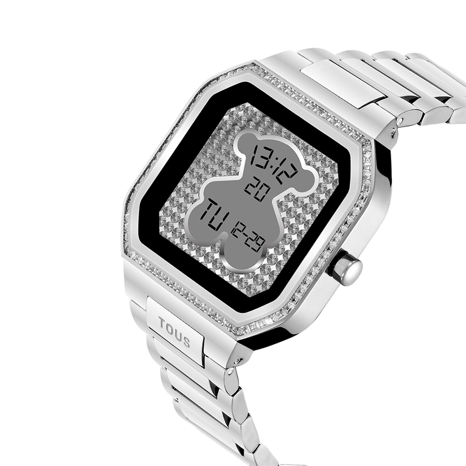 Reloj smartwatch con brazalete de acero con zirconitas B-Connect