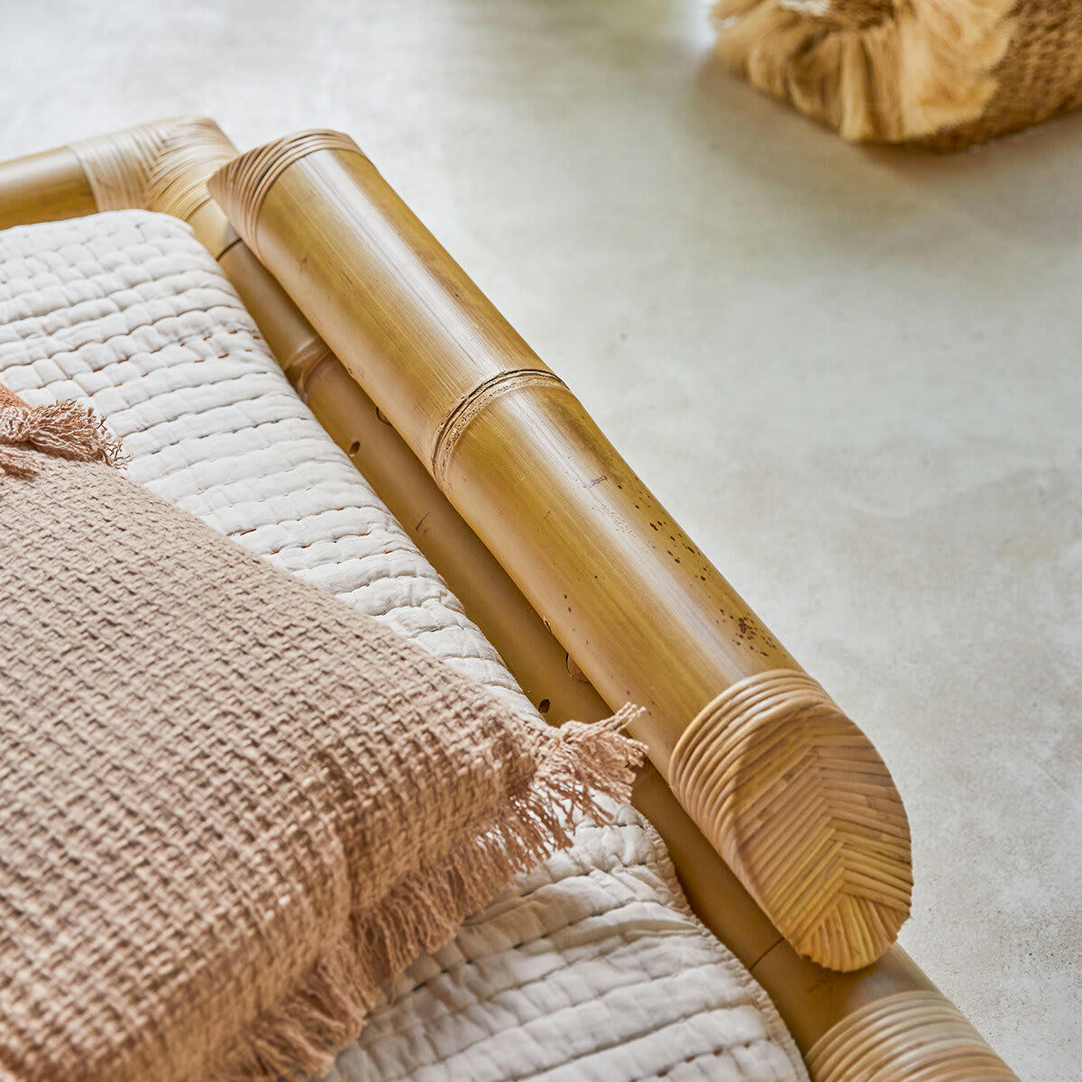 BALYSS - Lit futon enfant en bambou 90x190 cm