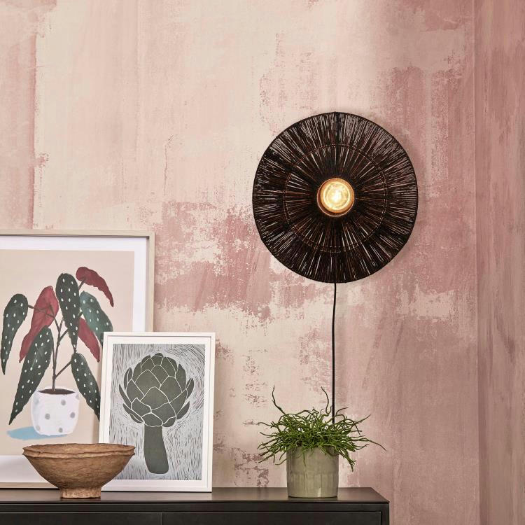 IGUAZU - Applique jute  noir, h. 40cm