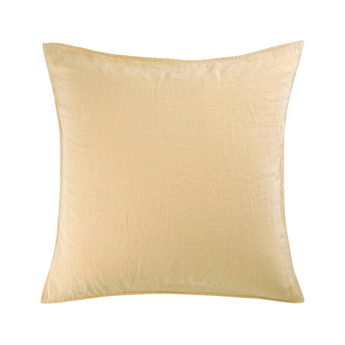 PETIT JOUR - Taie d'oreiller en  lin lavé beige 65 x 65 cm