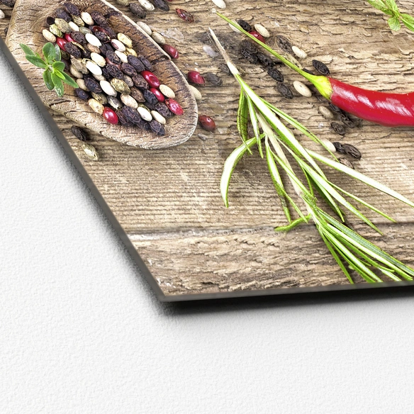 Glasbild »Herbage In Bowl IV«, mehrfarbig, Digitaldruck