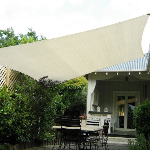 NNEDPE Wallaroo Square Shade Sail Cream : 4m x 4m
